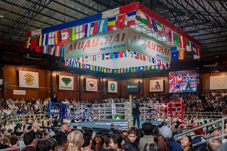 Actual fight night at Phetchbuncha Boxing Stadium, Chaweng